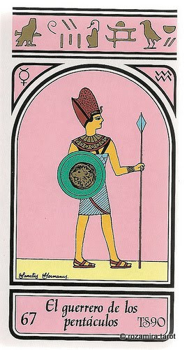 Carta 67 - El guerrero de los Pentáculos